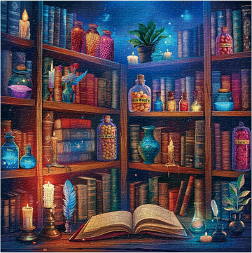 Spellbound Library Nacht Jigsaw Puzzle 1000 Stücke